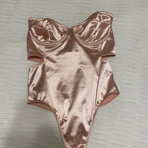 PINK METALLIC URBAN BODYSUIT